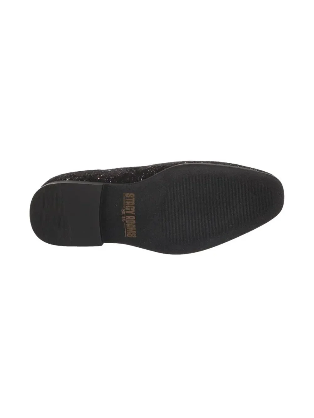 New Stacy Adams Stellar Black Glitter Slip-On Loafers Men’s
